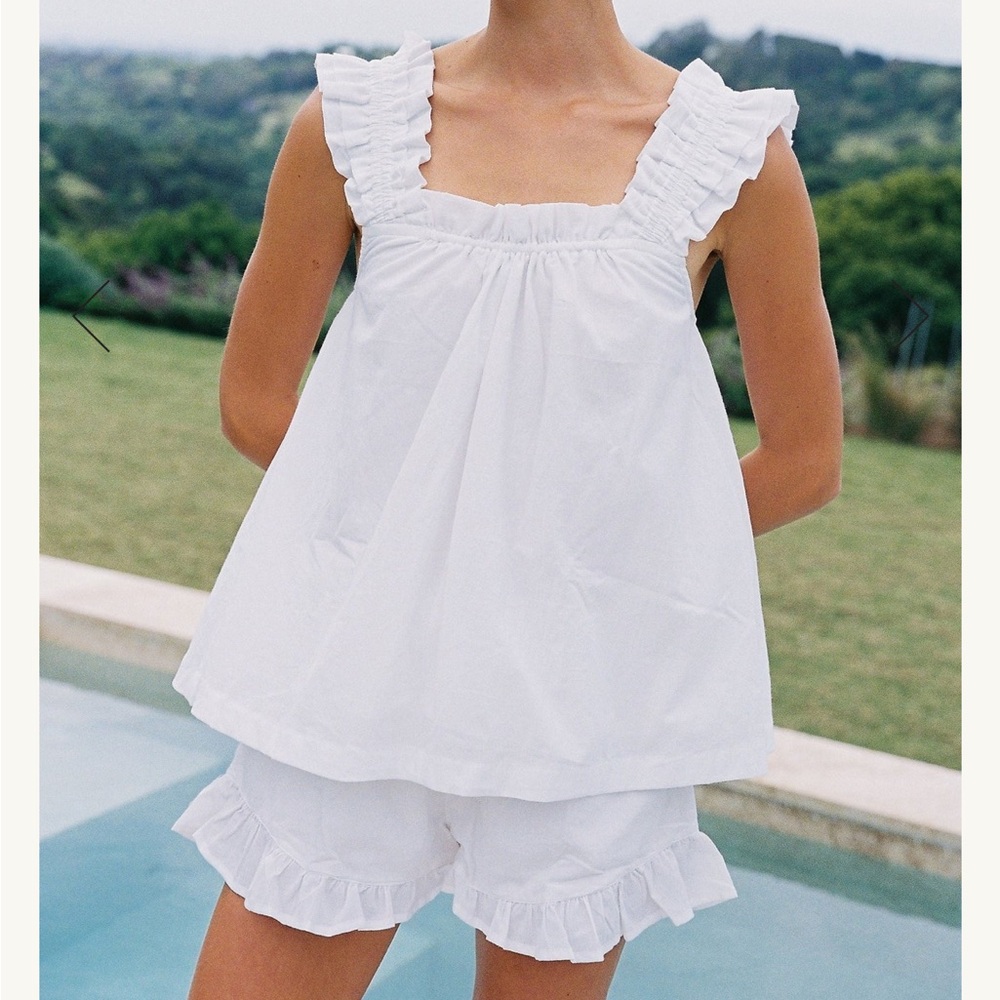 Piyama Nicolette Sleep Set - White Washed Cotton